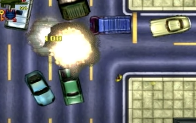 初代GTAのゲーム画面(例)
