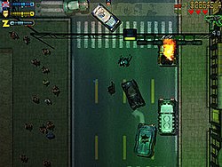 GTA2のゲーム画面(例)